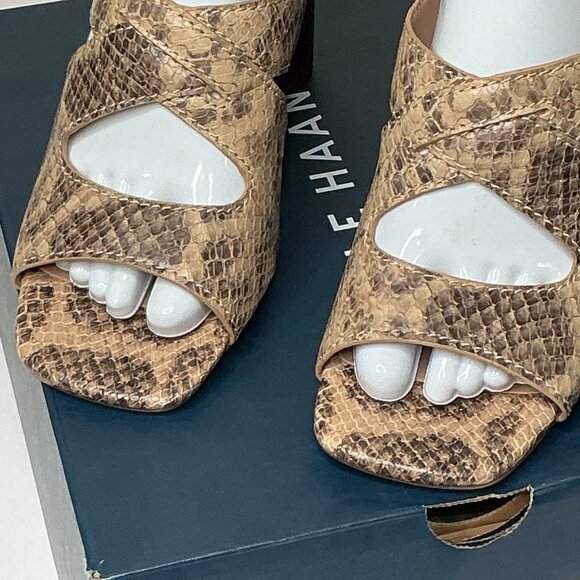 Cole Haan Reina City Sandal - Sahara Snake Leather, Size 8B, 3 1/2 Heel - Picture 5 of 10